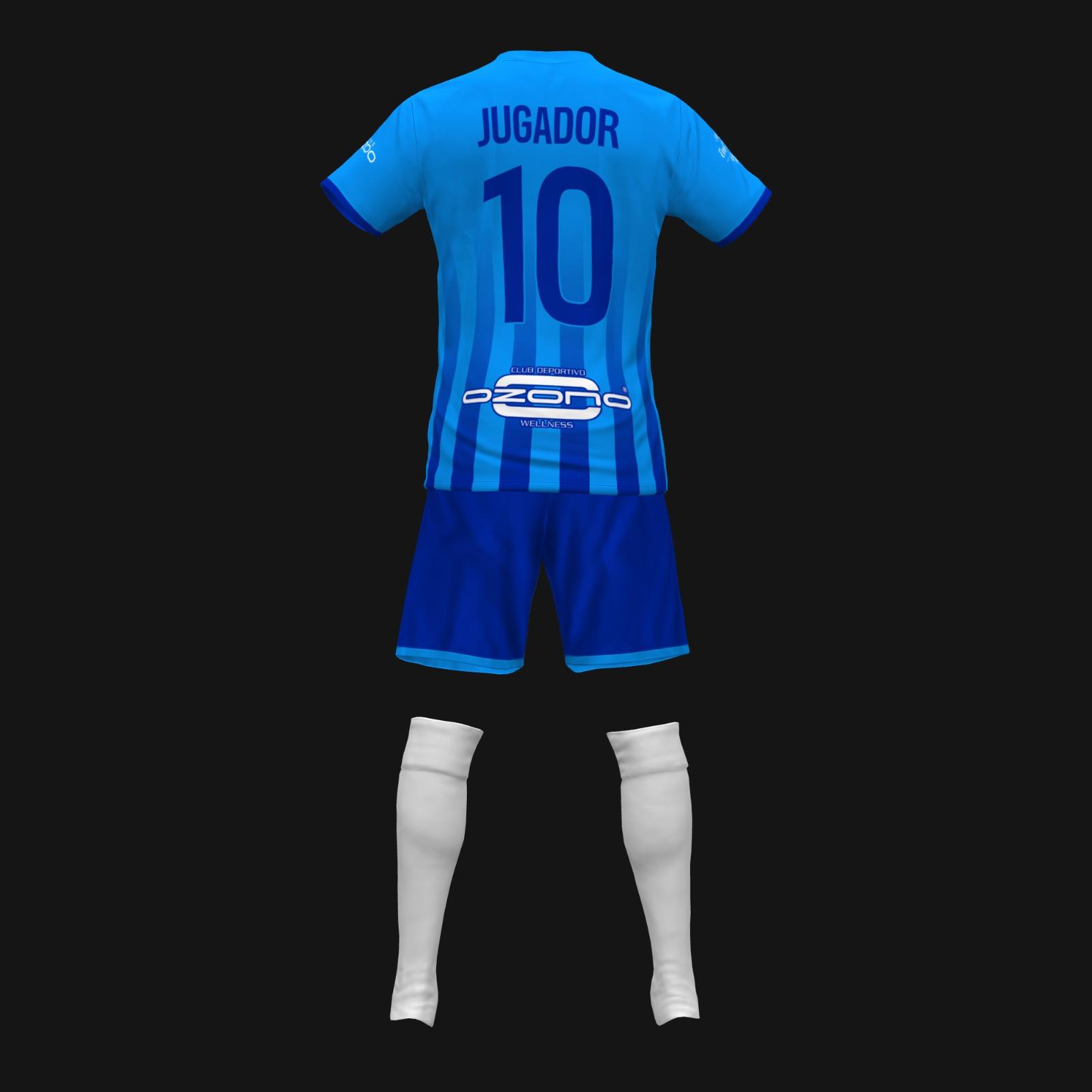 Primera equipación azul · Espalda